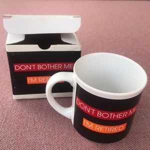 Don’t Bother Me I’m Retired‎ vintage boxed  mug